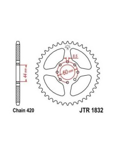 Corona de acero JT Sprockets R1832 con 52 dientes para Yamaha DT 50 R 1074955001