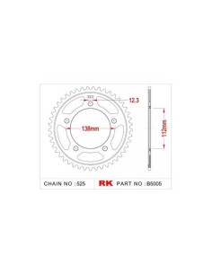 RK Corona de acero de 41 dientes B5005-41NC0