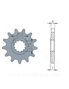 Piñón TNT aaptable para motor Minarelli AM6 13 dientes 420 Aprilia, Yamaha 260423