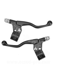Juego de manetas negras cortas de aluminio Lusito 331273