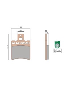 Pastillas de freno para moto Zapatas De Freno Malossi MHR Sinthetic Para Vespa ET4 50 4T 6215008BS