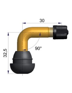 Válvula acodada para neumáticos tubeless scooter TR-1200 2