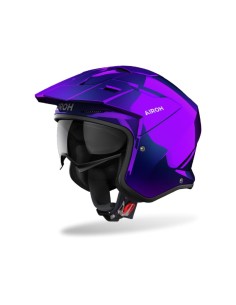 Casco airoh trial kombakt shimmer violeta 2