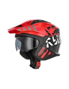 Casco Acerbis trial aria evo graphic negro, rojo 2