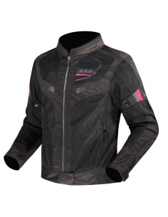 Chaqueta LS2 Garda Air Lady Negro, Rosa | Navarro Hermanos
